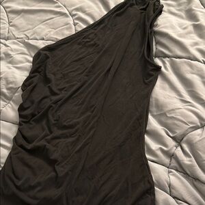 Elegant Black One-Shoulder Shirt